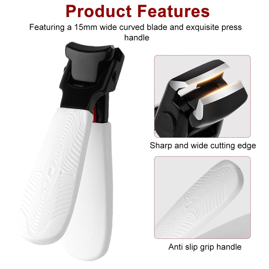 MAYCREATE Nail Cutter For Men Heavy Duty Stainless Steel Toenail Fingernail No Splash Trimmer With Catcher Nail Clipper for Thick Nail Toeail Clipper Portable Nail Clipper, White MAYCREATE Nail Cutter For Men Heavy Duty Stainless Steel Toenail Fingernail No Splash Trimmer With Catcher Nail Clipper for Thick Nail Toeail Clipper Portable Nail Clipper, White